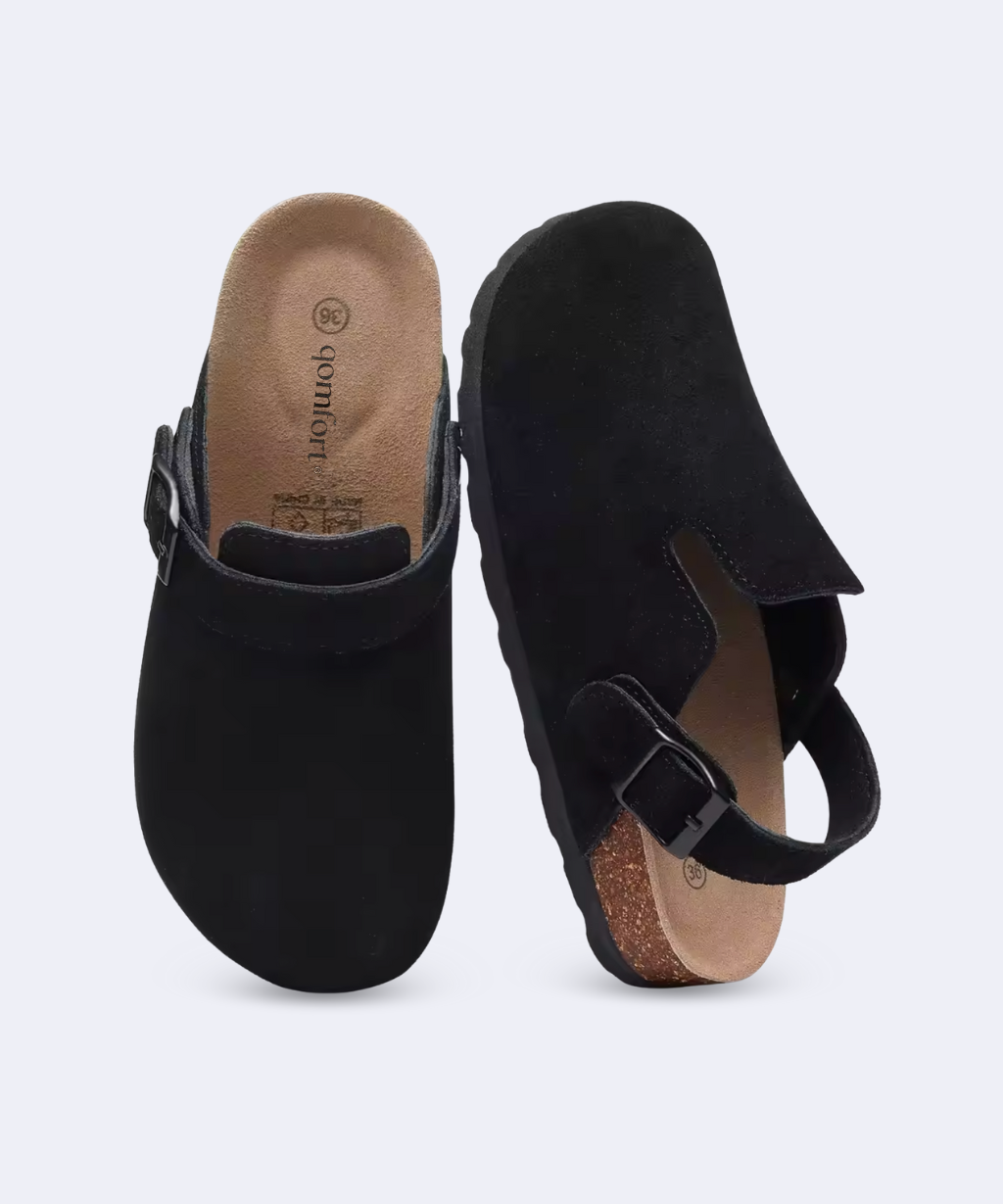 Genuine Suede Backstrap Clogs