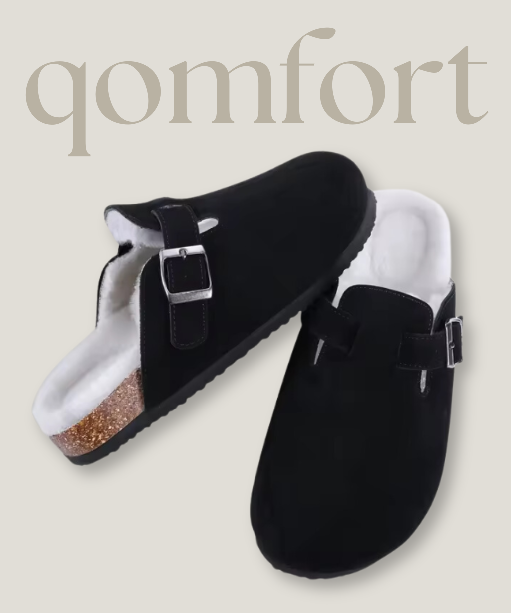Fur-lined Suede Clogs