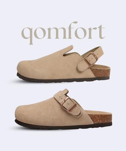 Genuine Suede Backstrap Clogs