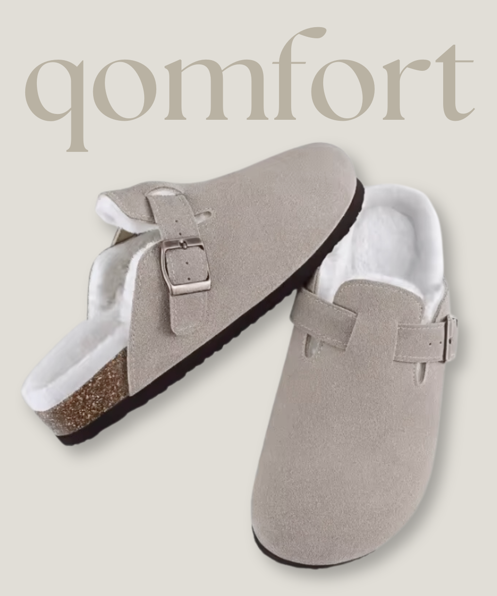Fur-lined Suede Clogs